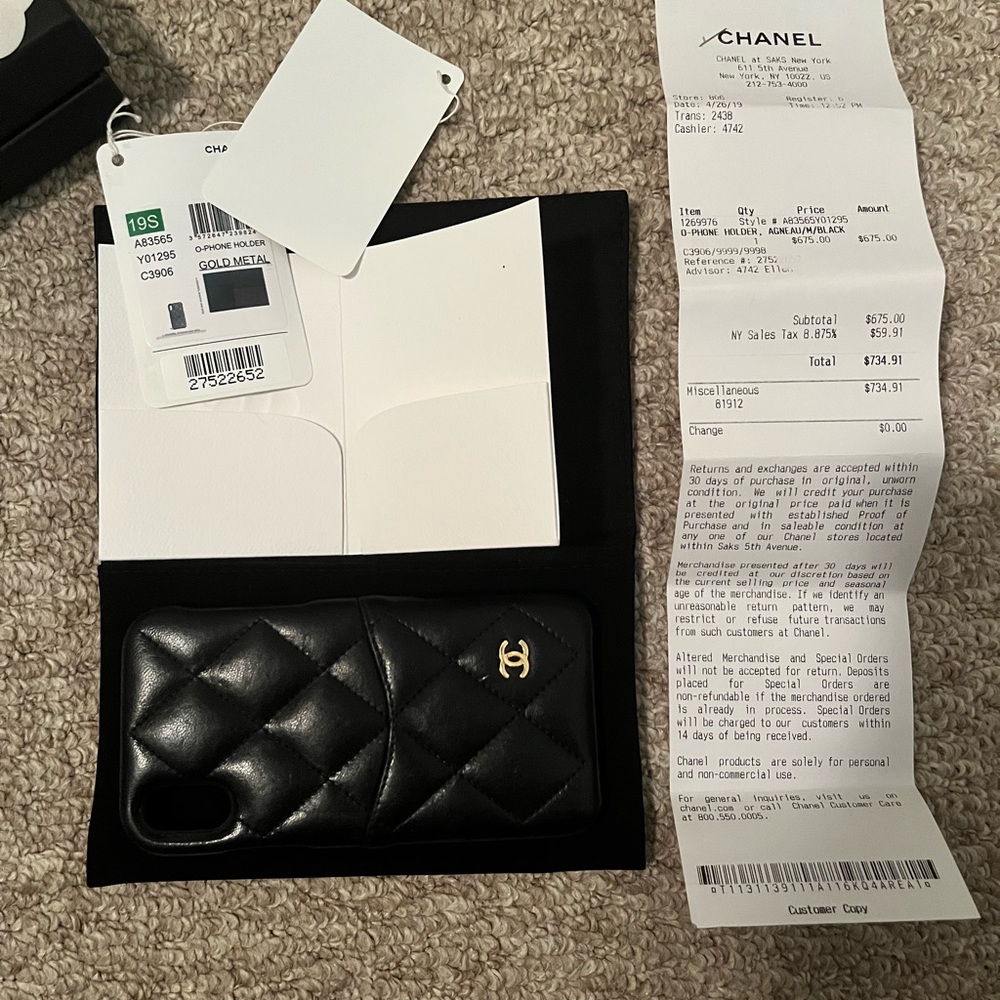 Chanel iPhone X Leather Phone Case